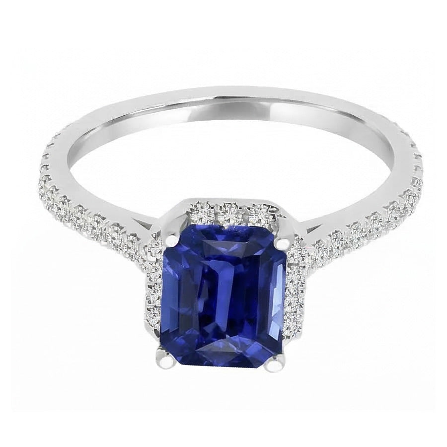 natural emerald sapphire 4ct ring side angle
