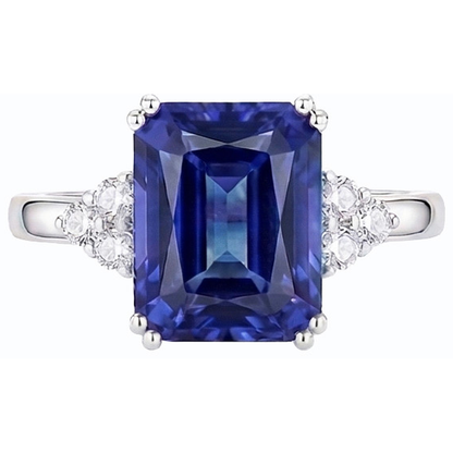 natural emerald sapphire 3ct ring side angle