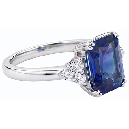 natural emerald sapphire 3ct ring top view