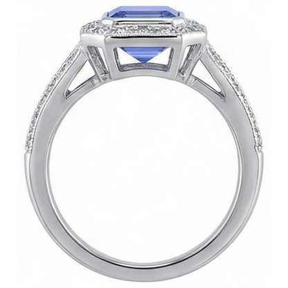 Emerald Tanzanite Natural Earth Mined Diamonds 5.36 Carat Fancy Ring New