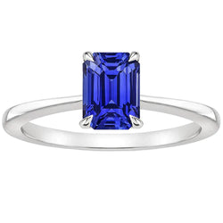 Emerald Cut 3 Carat Sapphire Engagement Ring