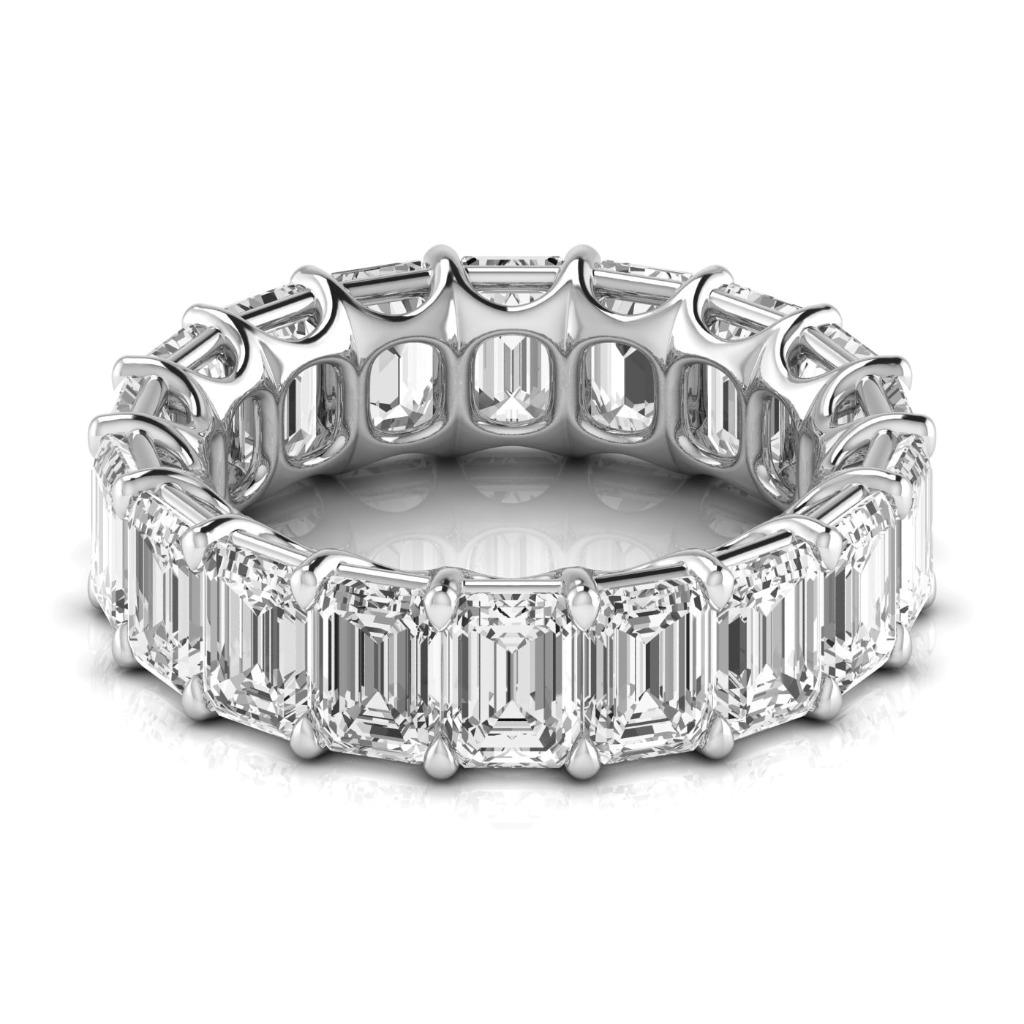 Emerald Diamonds Lab Grown 9 Ct White Gold Eternity Band Anniversary