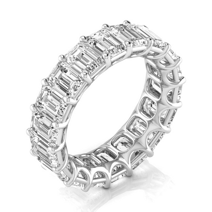 Emerald Diamonds Lab Grown 9 Ct White Gold Eternity Band Anniversary
