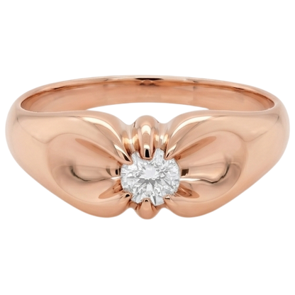 Engagement Ring 1 Carat Claw Prong Setting Rose Gold 10K Diamond