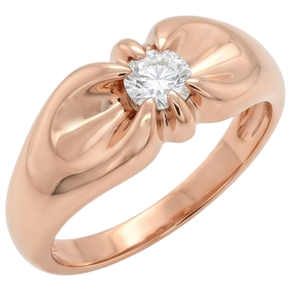 Engagement Ring 1 Carat Claw Prong Setting Rose Gold 10K Diamond