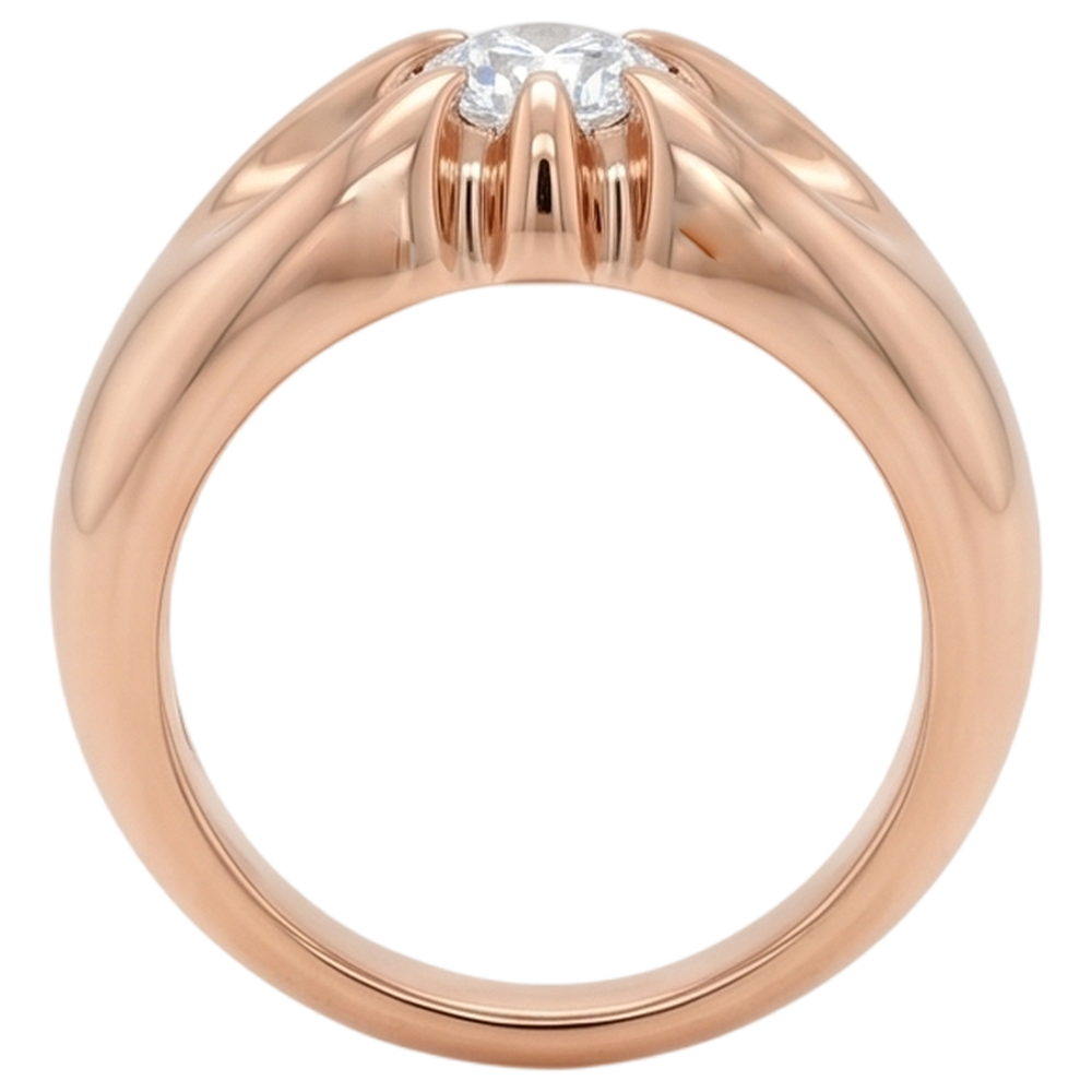 Engagement Ring 1 Carat Claw Prong Setting Rose Gold 10K Diamond