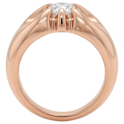 Engagement Ring 1 Carat Claw Prong Setting Rose Gold 10K Diamond
