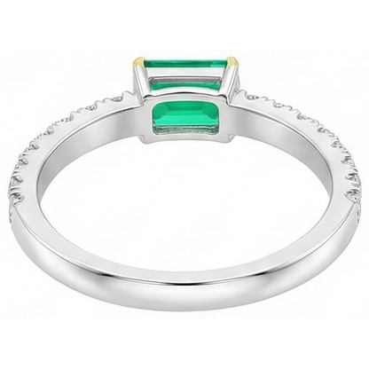 Natural Real ( Not Lab Grown ) Engagement Ring Green Emerald GIA Jewelry For Women