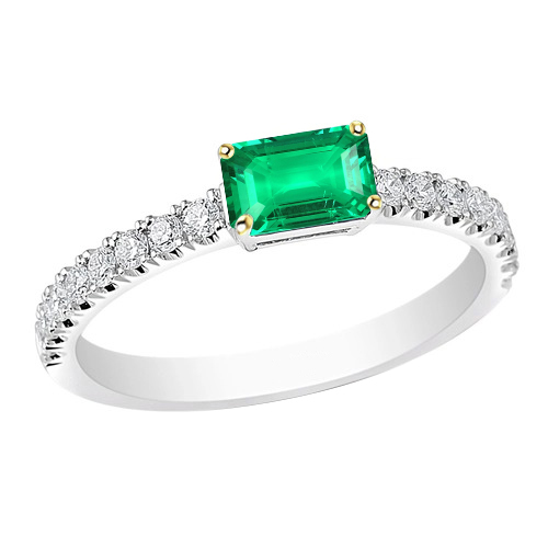 Engagement Ring Green Emerald Jewelry For Women