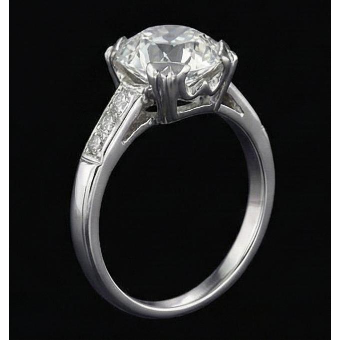 Engagement Ring Old European Natural Earth Mined Diamond 2.75 Carats Ladies Jewelry
