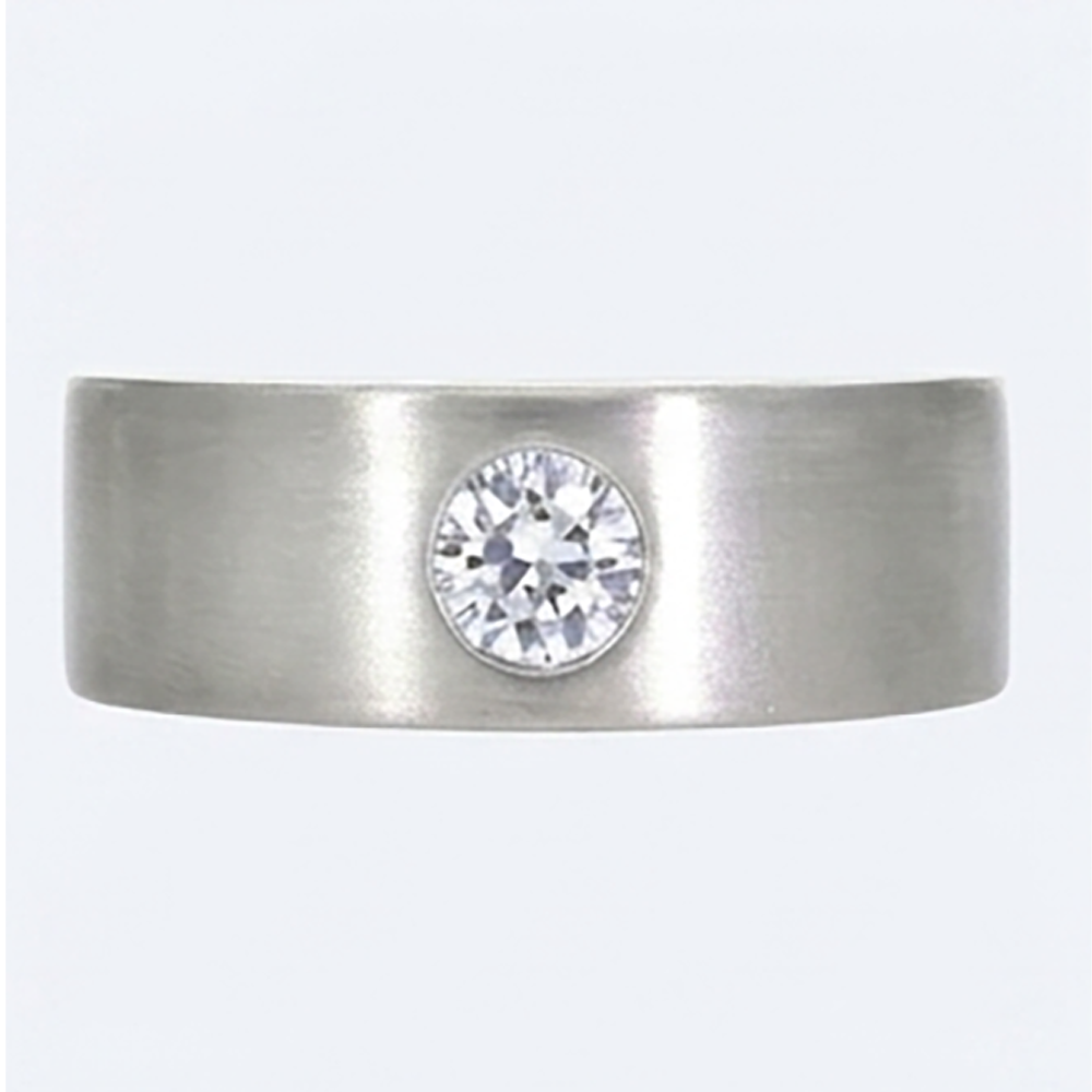 Euro Shank Mens Ring Gypsy Flush Diamond