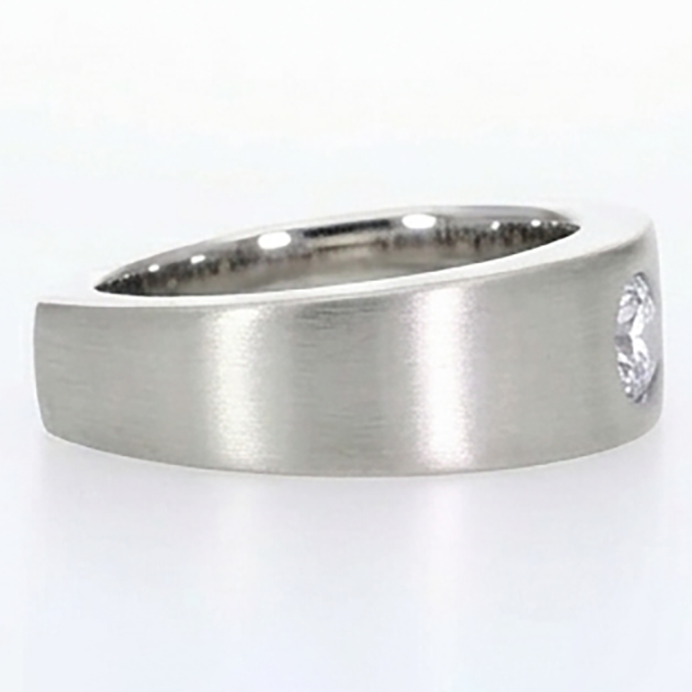 Euro Shank Mens Ring Gypsy Flush Diamond