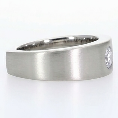Euro Shank Mens Ring Gypsy Flush Diamond