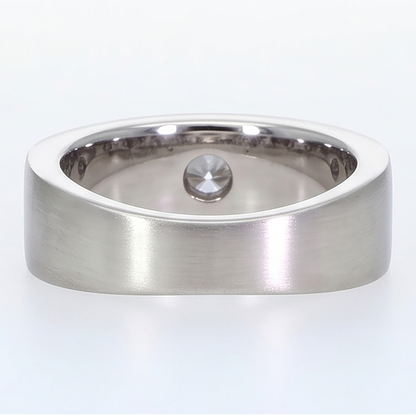 Euro Shank Mens Ring Gypsy Flush Diamond