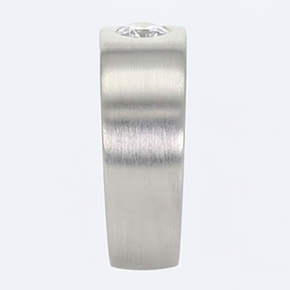Euro Shank Mens Ring Gypsy Flush Diamond