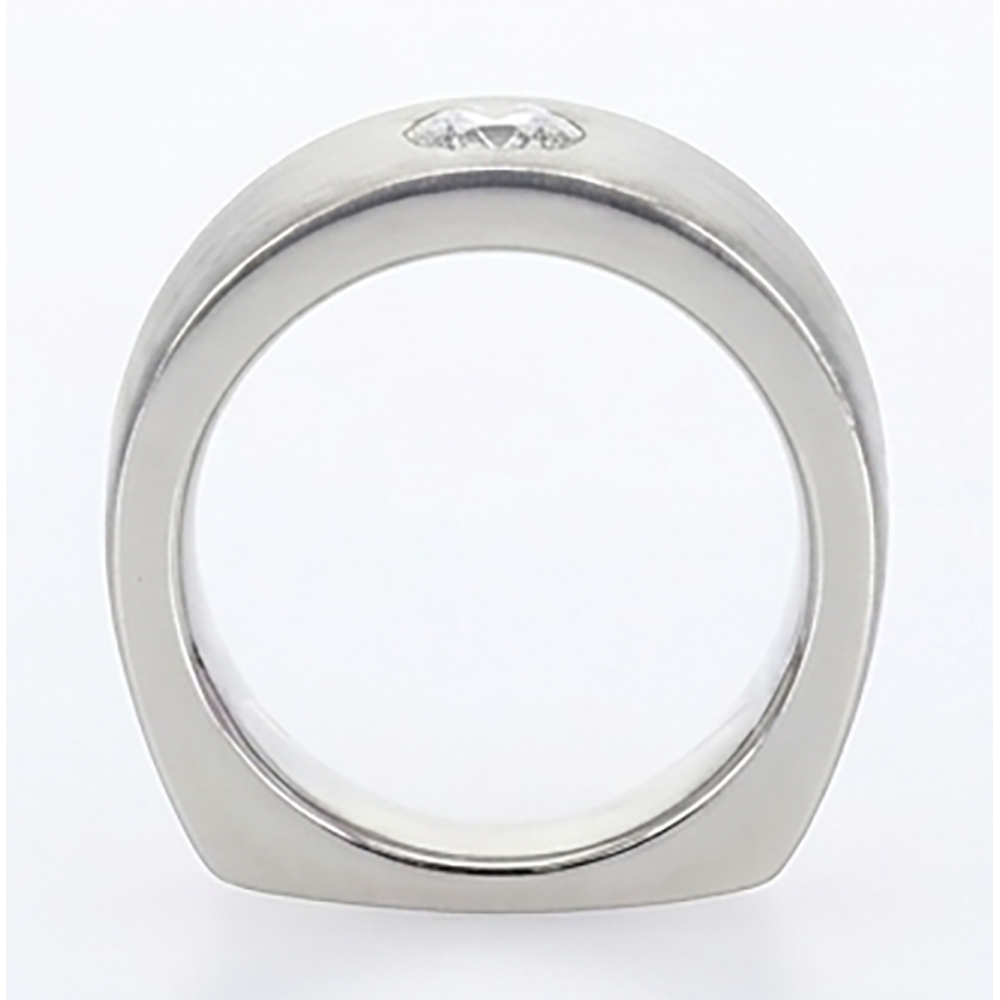 Euro Shank Mens Ring Gypsy Flush Diamond