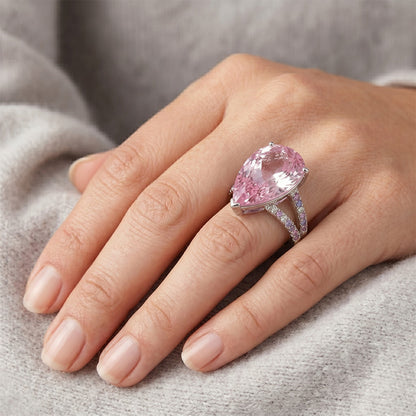 Exquisite Kunzite Kunzite Accent Solitaire Ring – 12 ct 14 Karat
