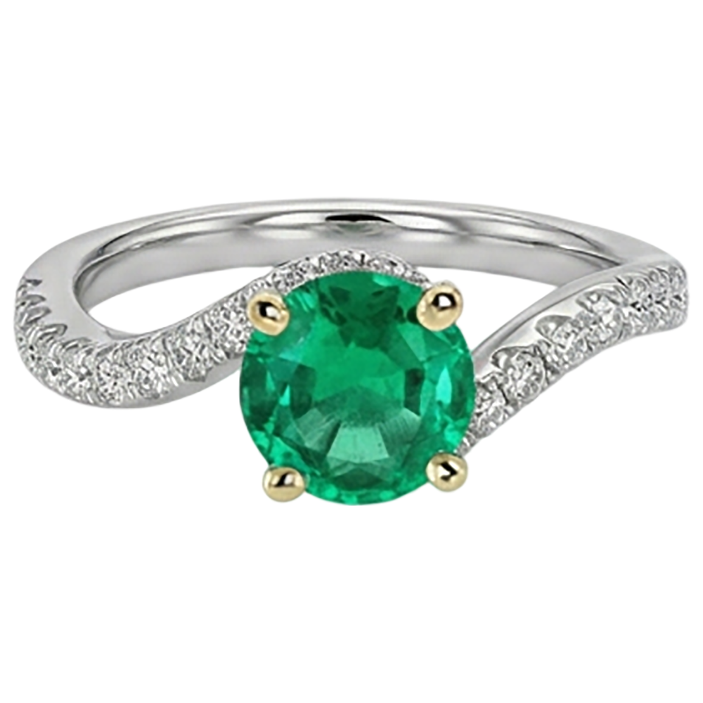 Natural Real ( Not Lab Grown ) Fancy Green Emerald GIA Diamond Ring Twisted Shank Jewelry