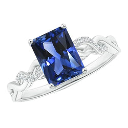 Fancy 7 Carat Sapphire Engagement Ring