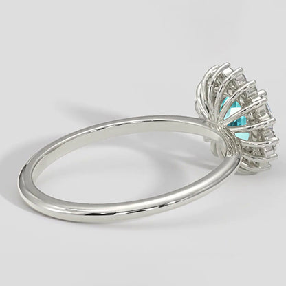 Flower Style Paraiba Cocktail Ring