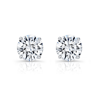 GIA CERTIFED 2 Carats Round Lab Grown Diamond Stud Earring Women Gold Jewelry