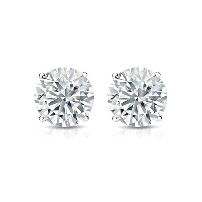 GIA CERTIFICATE 7.60 Ct. Round Cut Stud Earring Big Lab Grown Diamonds White Gold Earring