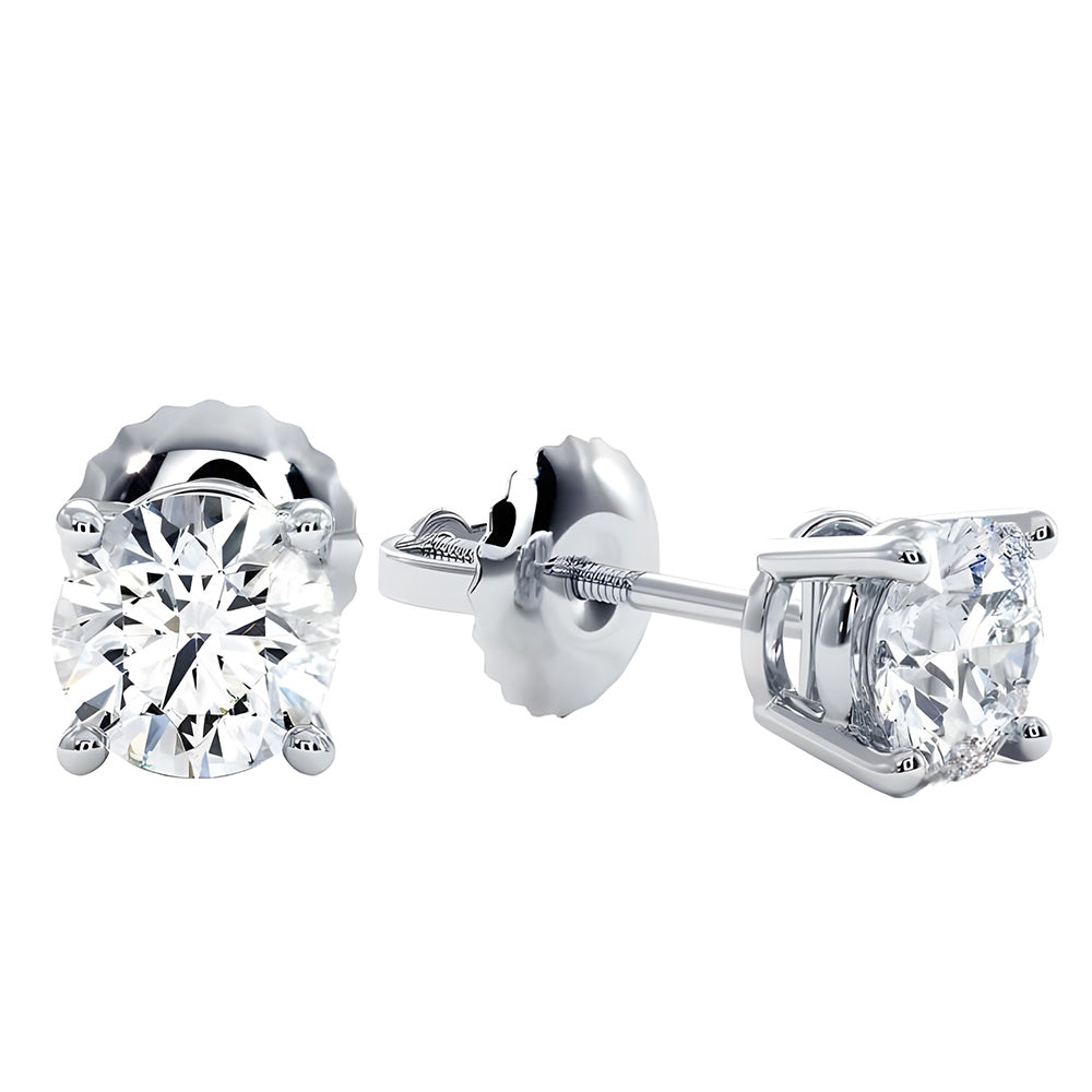 GIA CERTIFICATE Big 7.50 Carat Lab Grown Diamonds Stud Earrings White Gold New
