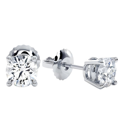 GIA CERTIFICATE Big 7.50 Carat Lab Grown Diamonds Stud Earrings White Gold New