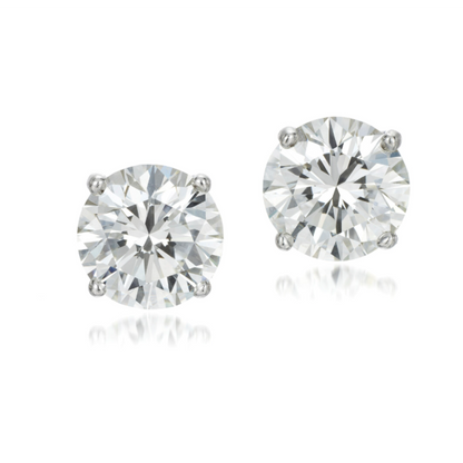 3 Carats Lab Grown Diamond Stud Earring White Gold Jewelry