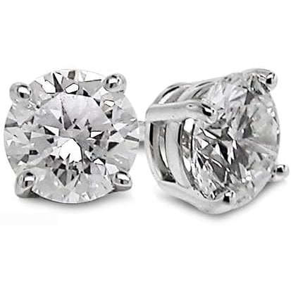 GIA CERTIFIED 3 Carats Lab Grown Diamond Studs Lady Earring White Gold Jewelry