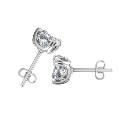 GIA CERTIFIED 3 Carats Lab Grown Diamond Studs Women Earrings White Gold 14K