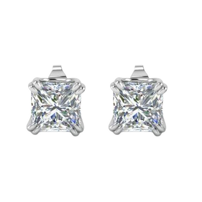 GIA CERTIFIED 3 Carats Lab Grown Diamond Studs Women Earrings White Gold 14K