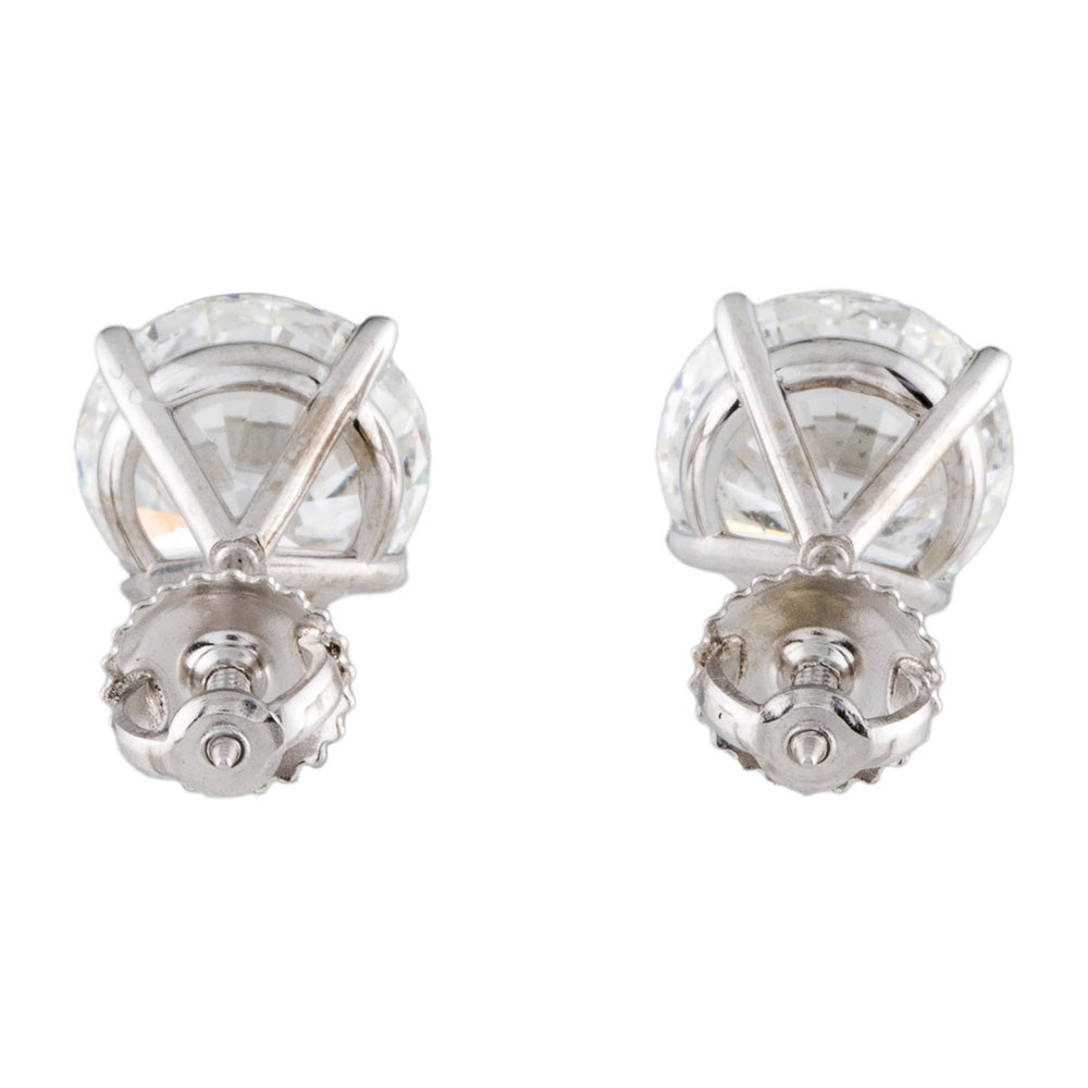 GIA CERTIFIED Lab Grown Diamond Stud Earring Solid White Gold Women Jewelry 2 Carats