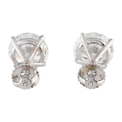 GIA CERTIFIED Lab Grown Diamond Stud Earring Solid White Gold Women Jewelry 2 Carats
