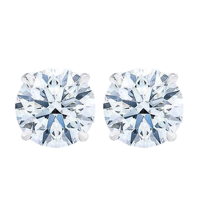 GIA Certified Lab Grown Diamond Stud Earring 3 Carats Women White Gold Jewelry Sparkling