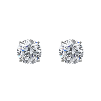 GIA Certified Lab Grown Diamonds Ladies Studs Earrings 3 Carats 14K White Gold