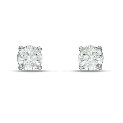 GIA Certified Lab Grown Diamonds Studs Earrings 2.00 Carats White Gold 14K