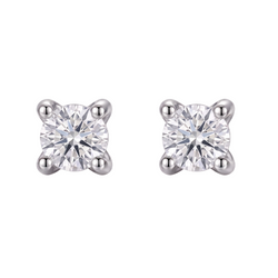 GIA Certified Ladies Studs Earring Prong Set 2.16 Ct Round Natural Earth Mined Diamonds White Gold