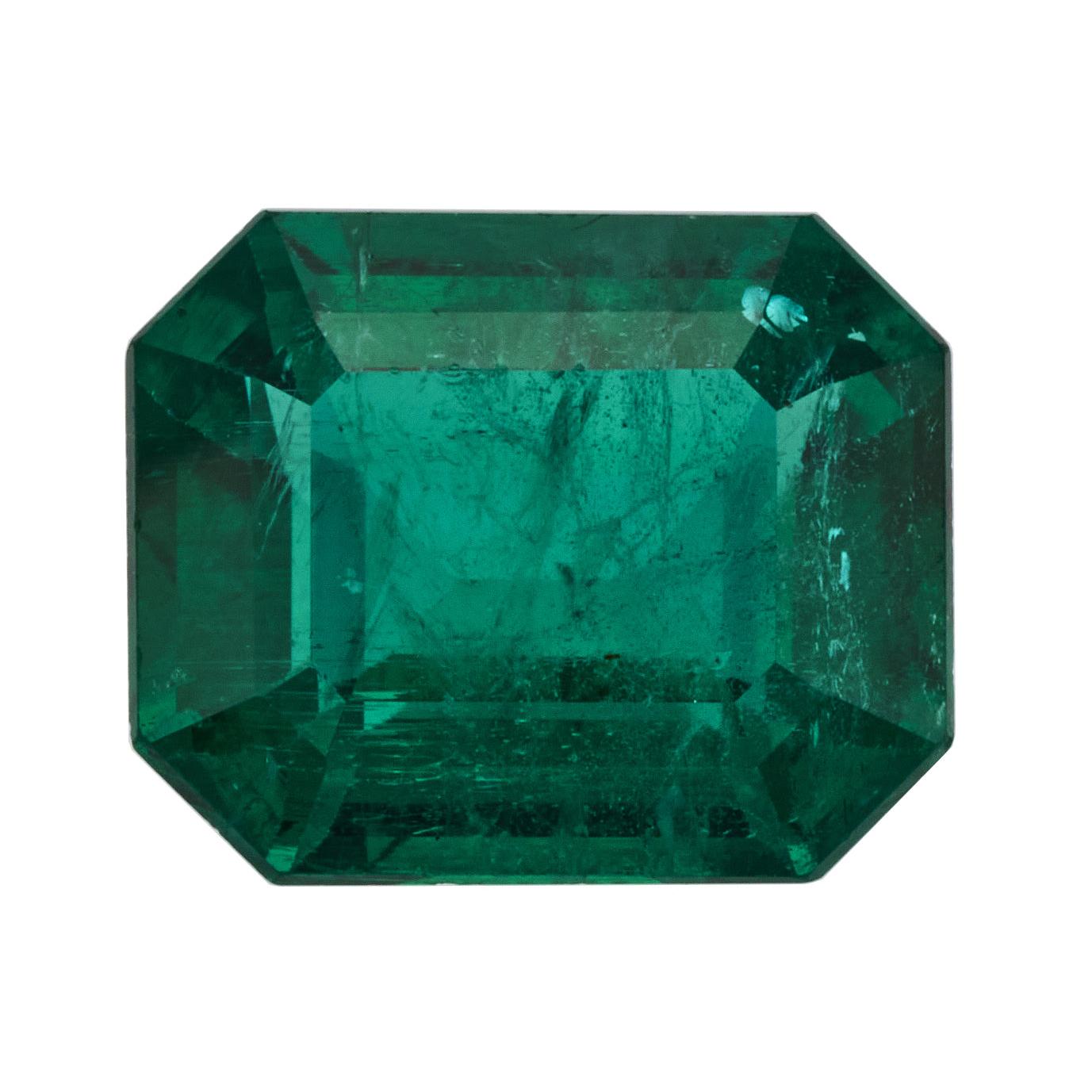 4.57 carats GIA certified Natural Green Transparent Emerald GIA octagon real genuine