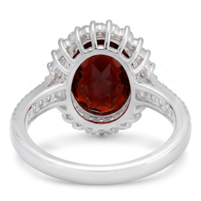 Garnet Gemstone Women's Cocktail Ring