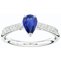 Natural Sapphire Ring 2.50ct - White Gold 14K