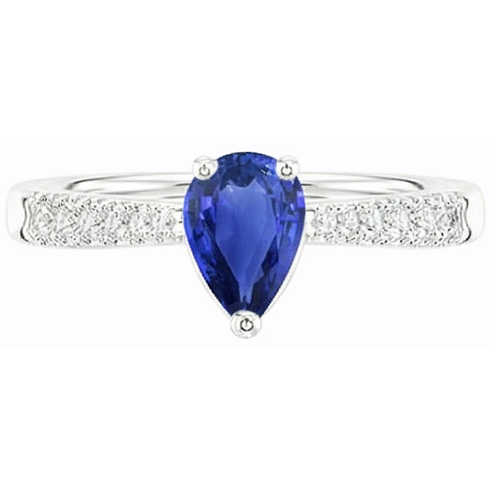 natural round sapphire 2.50ct ring side angle