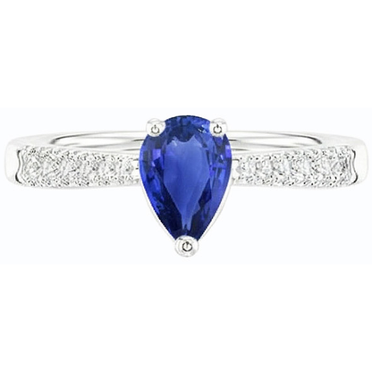 natural round sapphire 2.50ct ring side angle