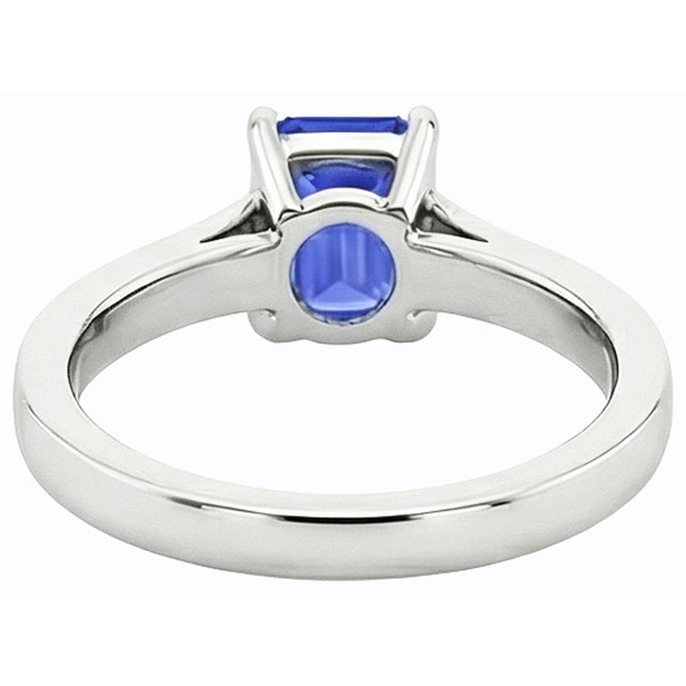 Gemstone Jewelry Ceylon Sapphire Ring Channel Set Natural Earth Mined Diamonds 2 Carats