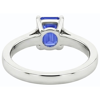 Gemstone Jewelry Ceylon Sapphire Ring Channel Set Natural Earth Mined Diamonds 2 Carats