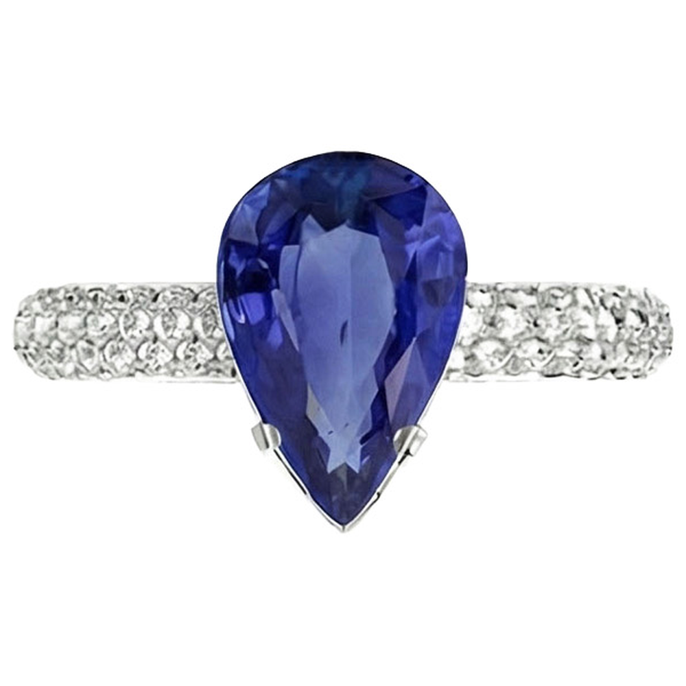 natural round sapphire 5.50ct ring side angle