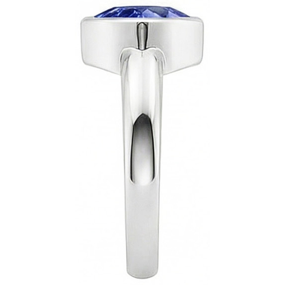 Natural Real ( Not Lab Grown )  Gents Gemstone Ring Solitaire Trillion Bezel Set Ceylon Sapphire 3 Ct