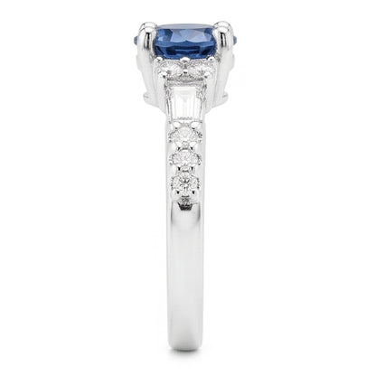 Genuine Blue Natural Earth Mined Diamond Ring