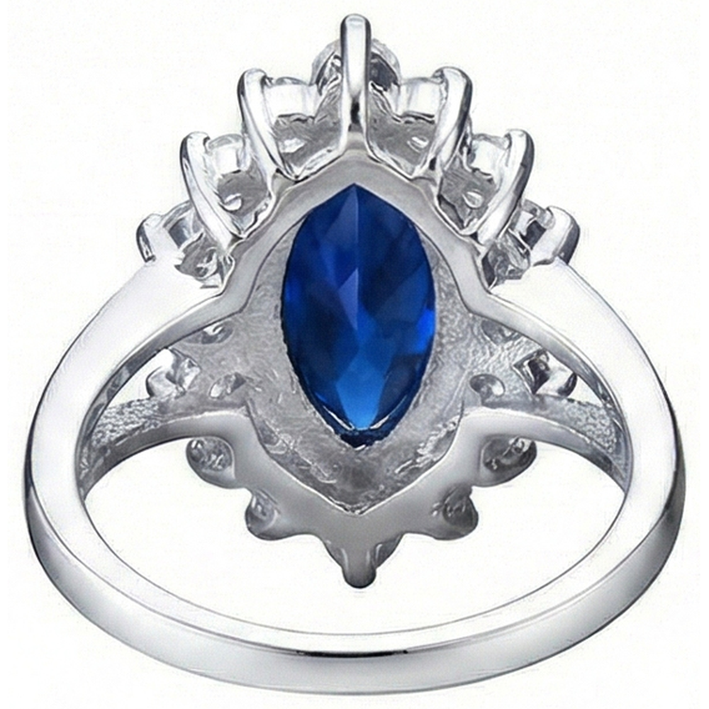 IGI CERTIFIED Genuine Marquise Sapphire Expensive Ring