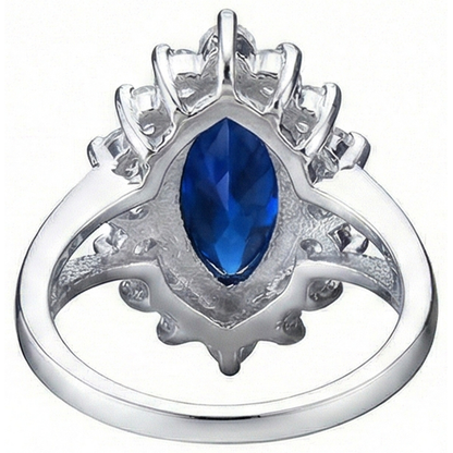 IGI CERTIFIED Genuine Marquise Sapphire Expensive Ring